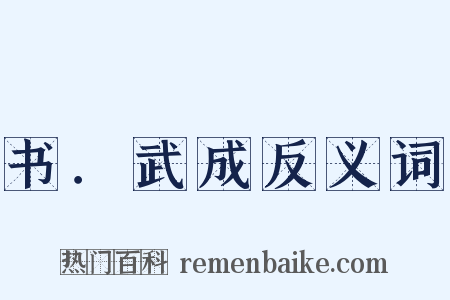 书．武成反义词是什么意思的图片